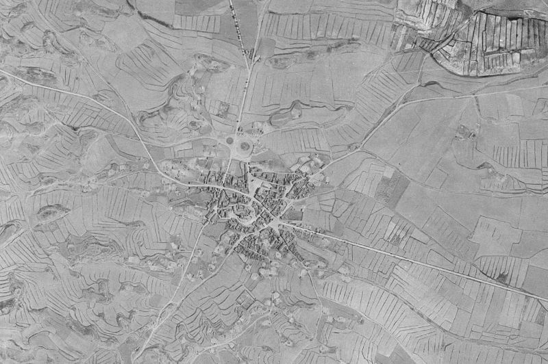 Ortofoto de 1956-1957 del núcleo de Alcubierre