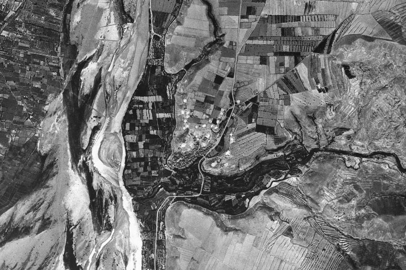 Ortofoto de 1956-1957 del núcleo de Alfántega
