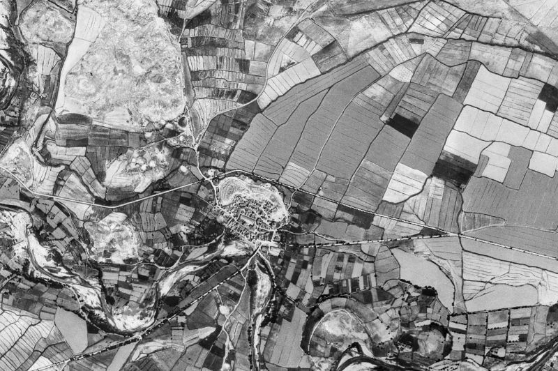 Ortofoto de 1956-1957 del núcleo de Almuniente