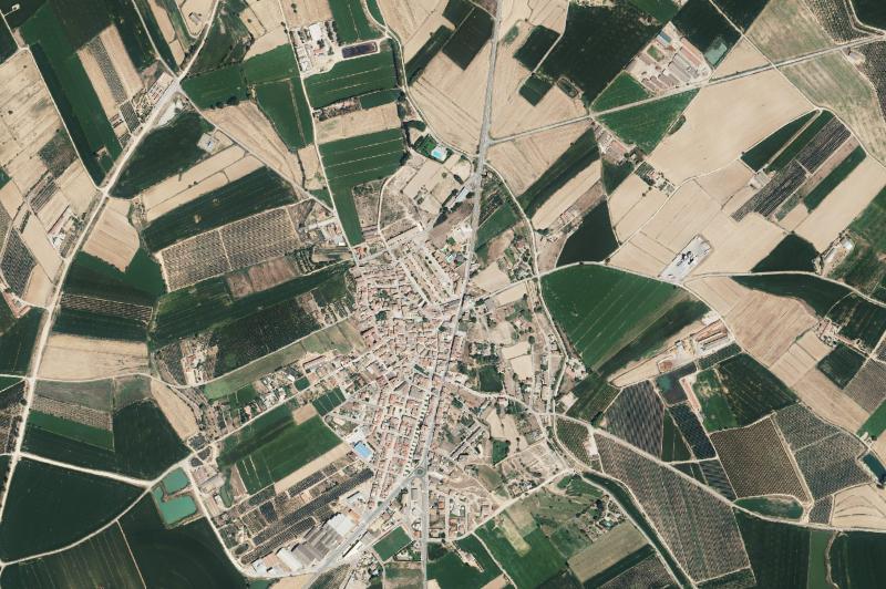 Ortofoto actual del núcleo de Altorricón