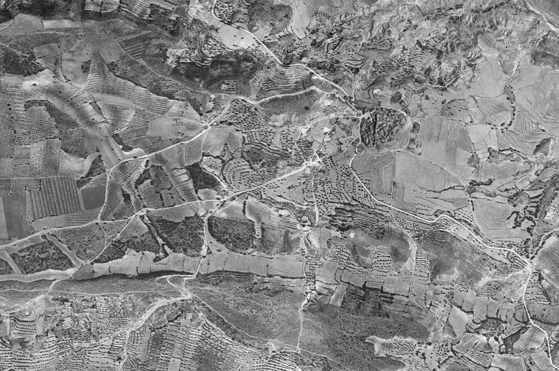 Ortofoto de 1956-1957 del núcleo de Antillón