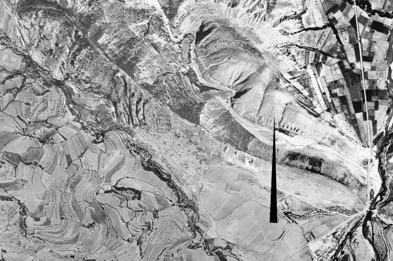 Ortofoto de 1956-1957 del núcleo de Arén