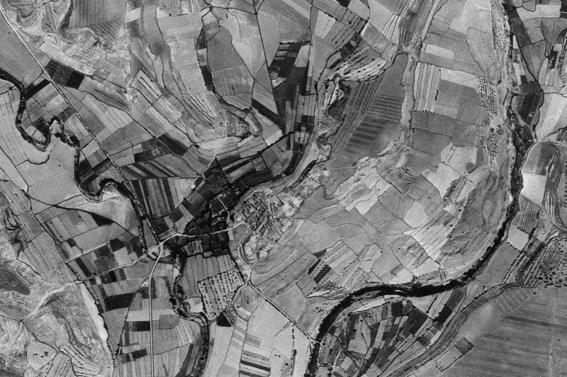 Ortofoto de 1956-1957 del núcleo de Argavieso