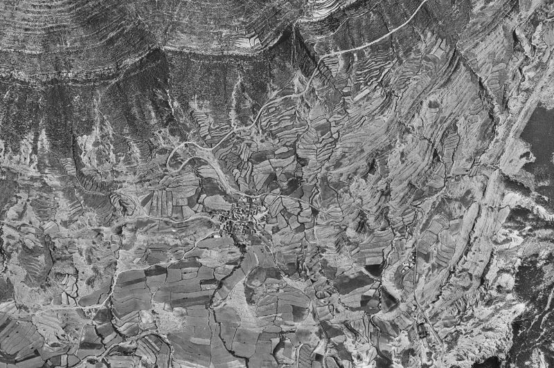 Ortofoto de 1956-1957 del núcleo de Arguis