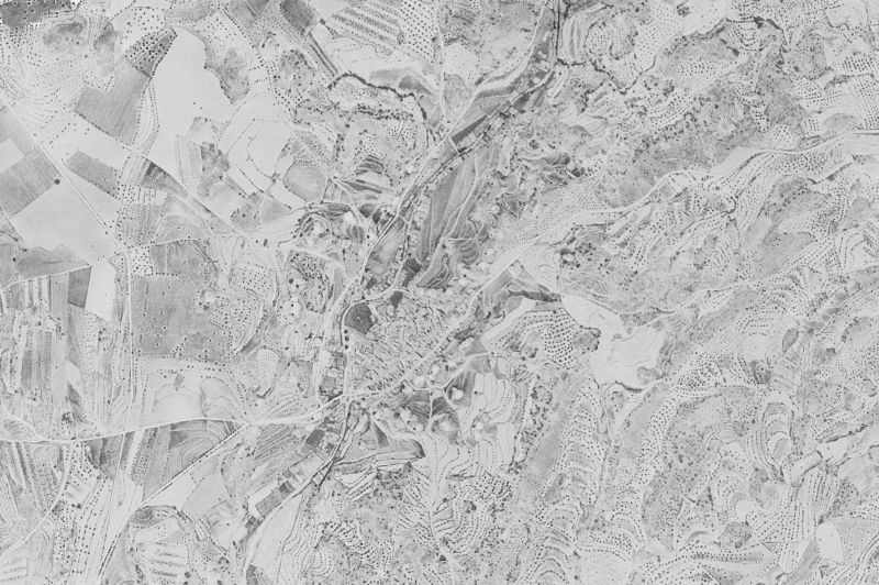 Ortofoto de 1956-1957 del núcleo de Azanuy-Alins