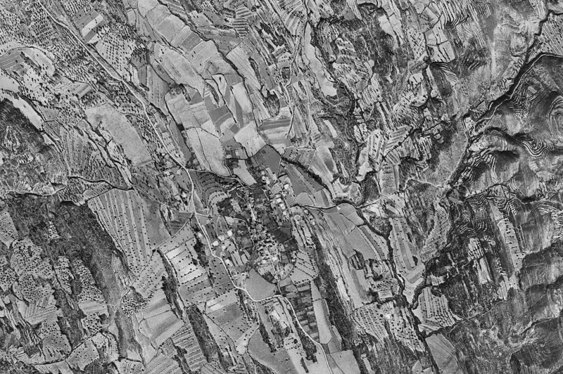 Ortofoto de 1956-1957 del núcleo de Azlor