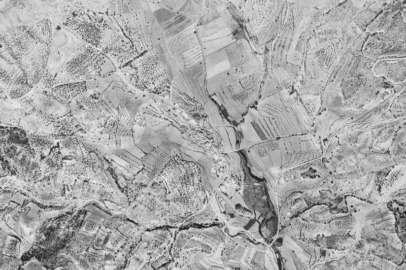 Ortofoto de 1956-1957 del núcleo de Baélls
