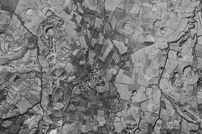 Ortofoto de 1956-1957 del núcleo de Bailo