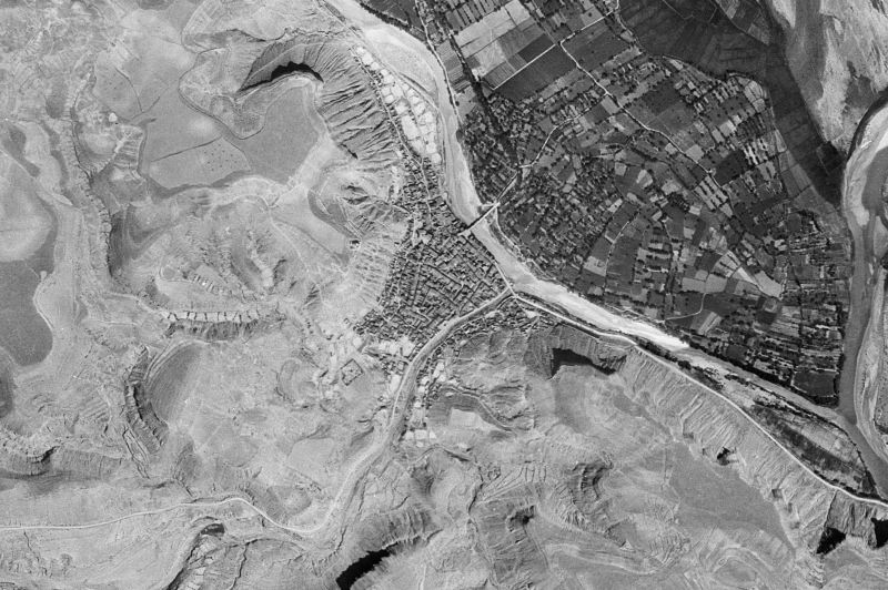 Ortofoto de 1956-1957 del núcleo de Ballobar