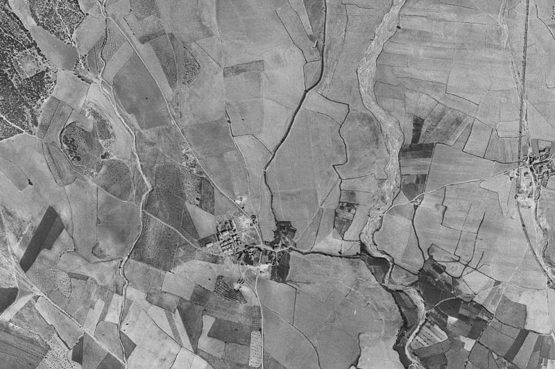 Ortofoto de 1956-1957 del núcleo de Banastás