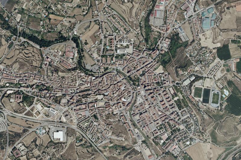 Ortofoto actual del núcleo de Barbastro