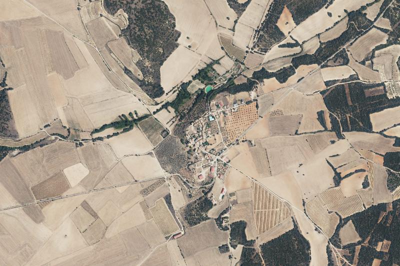 Ortofoto actual del núcleo de Barbuñales