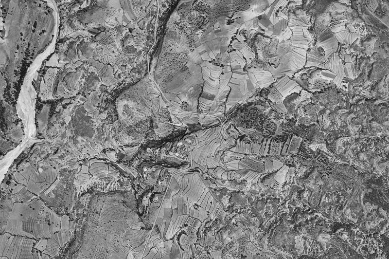 Ortofoto de 1956-1957 del núcleo de Bárcabo