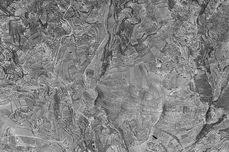 Ortofoto de 1956-1957 del núcleo de Benabarre