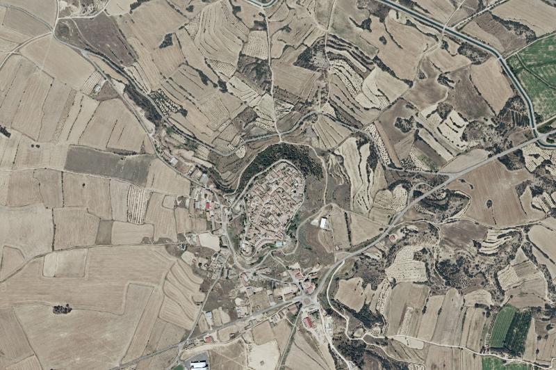 Ortofoto actual del núcleo de Berbegal