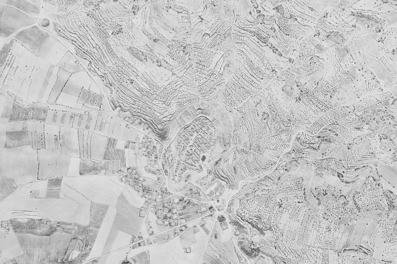 Ortofoto de 1956-1957 del núcleo de Berbegal