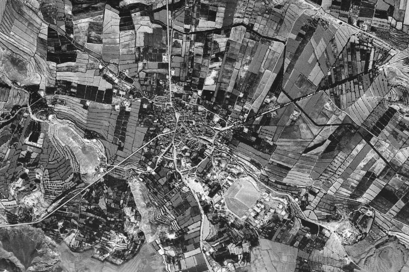 Ortofoto de 1956-1957 del núcleo de Binaced