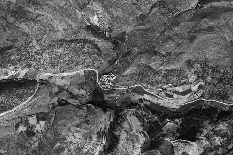 Ortofoto de 1956-1957 del núcleo de Bonansa