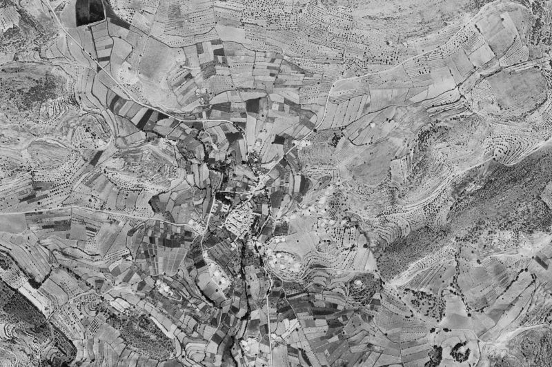 Ortofoto de 1956-1957 del núcleo de Camporrélls