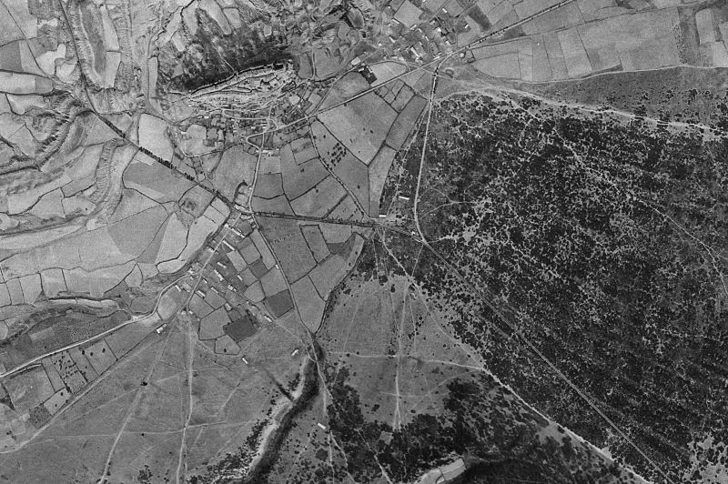 Ortofoto de 1956-1957 del núcleo de Canal de Berdún