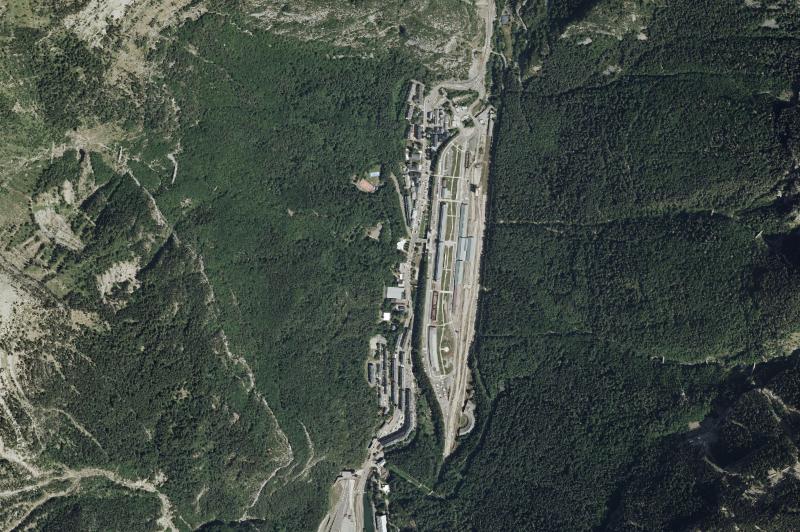 Ortofoto actual del núcleo de Canfranc