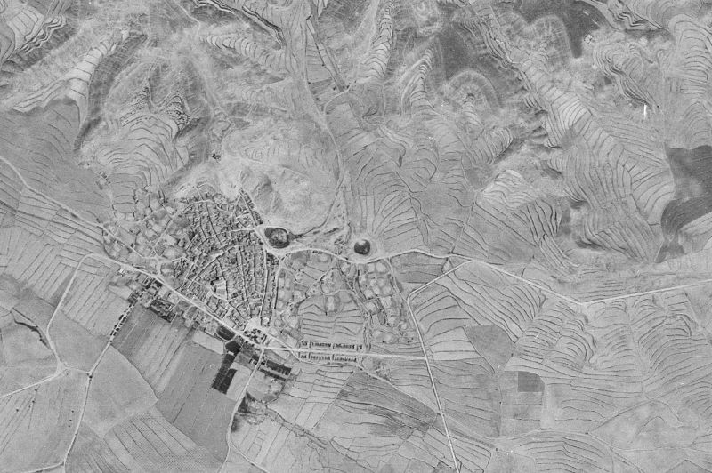 Ortofoto de 1956-1957 del núcleo de Castejón de Monegros