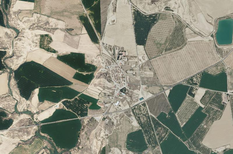 Ortofoto actual del núcleo de Castelflorite