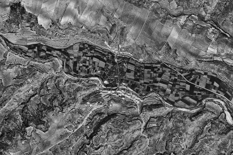 Ortofoto de 1956-1957 del núcleo de Castillazuelo
