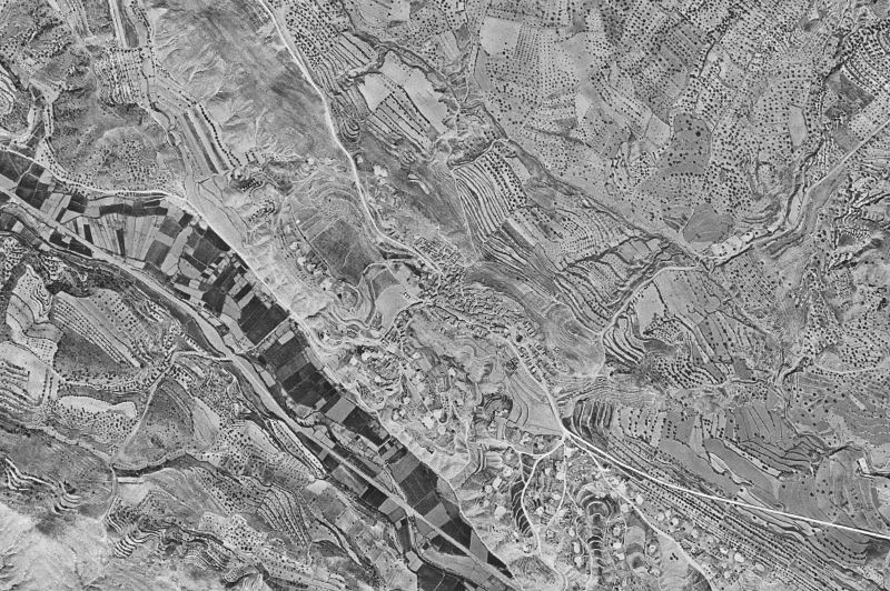 Ortofoto de 1956-1957 del núcleo de Castillonroy