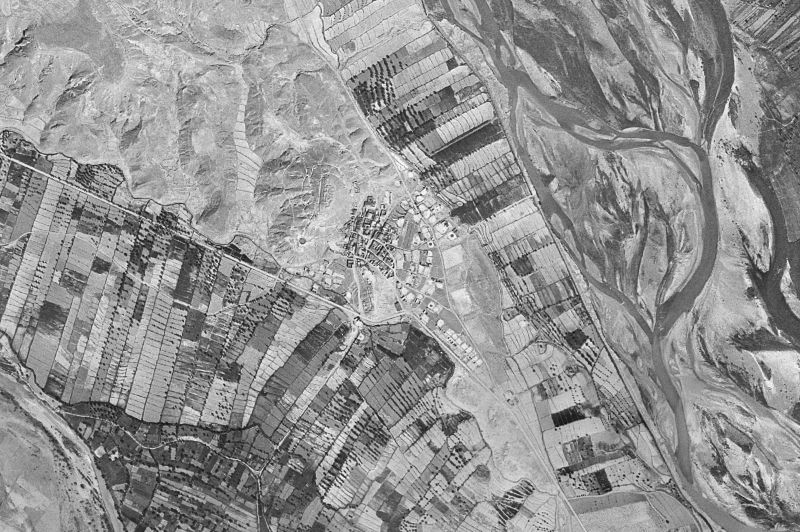 Ortofoto de 1956-1957 del núcleo de Chalamera
