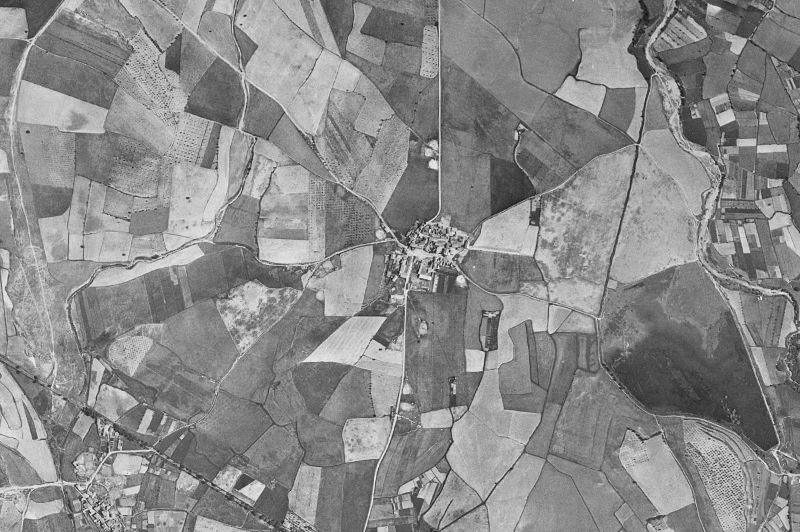 Ortofoto de 1956-1957 del núcleo de Chimillas