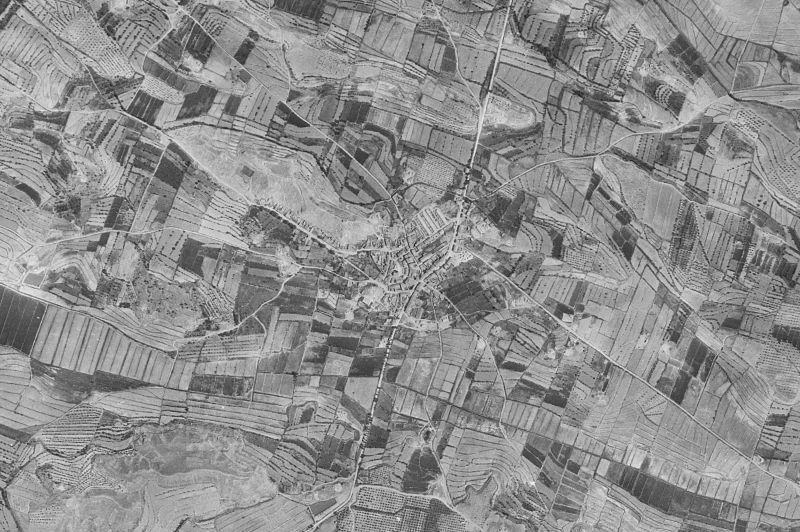 Ortofoto de 1956-1957 del núcleo de Esplús