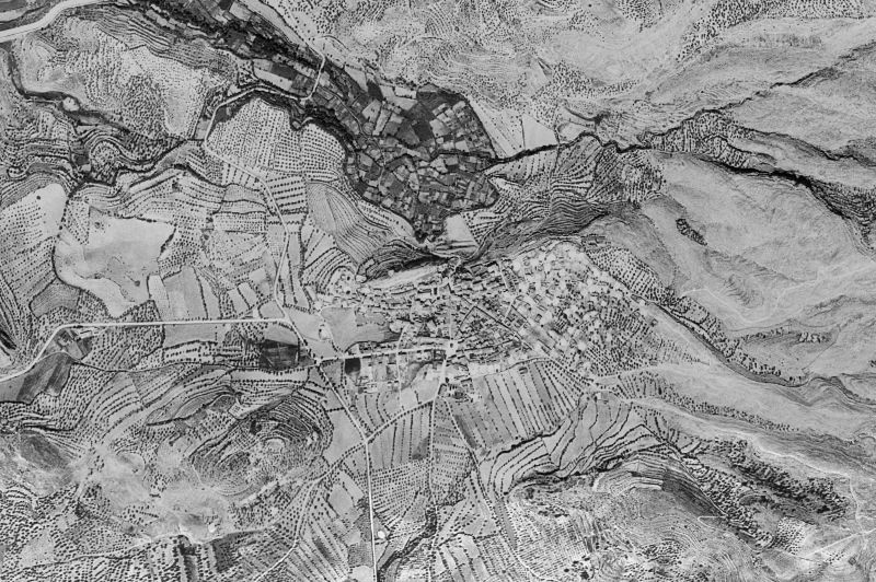 Ortofoto de 1956-1957 del núcleo de Estadilla
