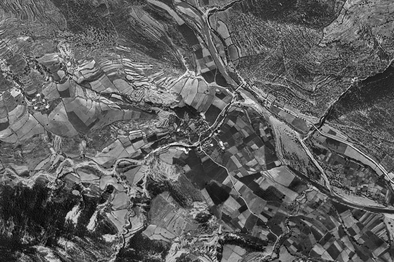 Ortofoto de 1956-1957 del núcleo de Fiscal