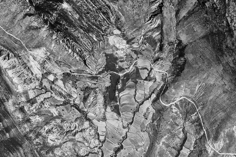 Ortofoto de 1956-1957 del núcleo de Foradada del Toscar