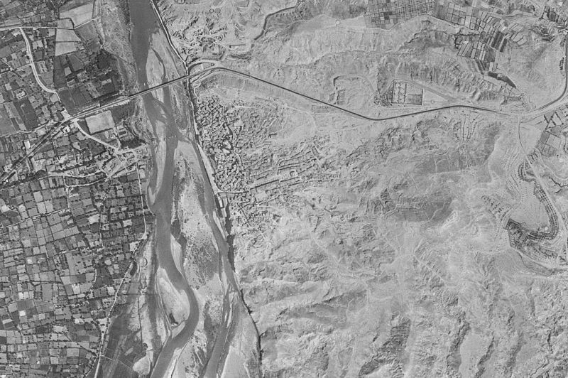 Ortofoto de 1956-1957 del núcleo de Fraga
