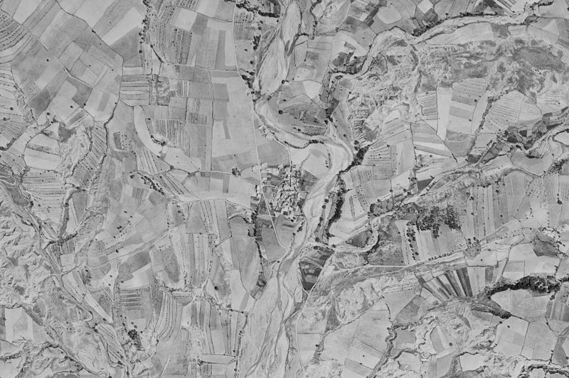 Ortofoto de 1956-1957 del núcleo de La Fueva