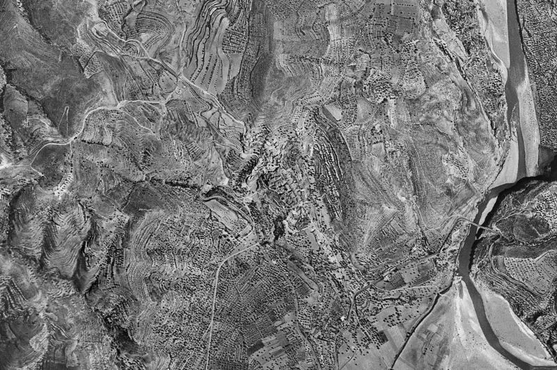 Ortofoto de 1956-1957 del núcleo de El Grado