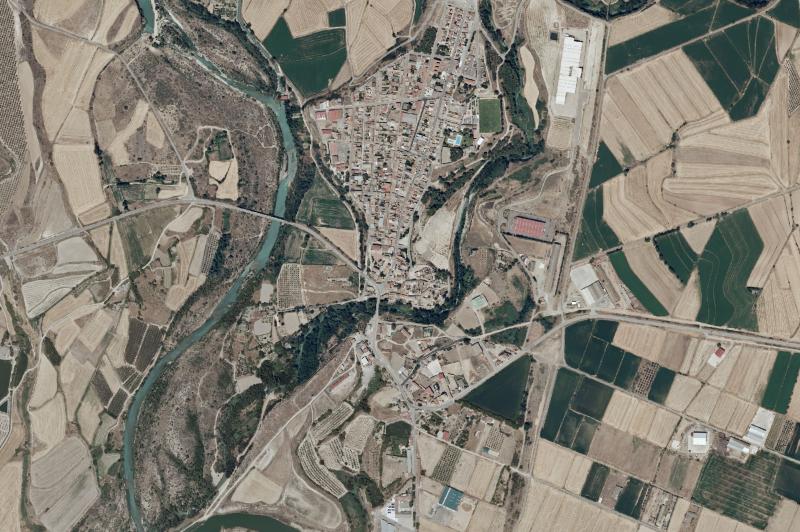 Ortofoto actual del núcleo de Gurrea de Gállego