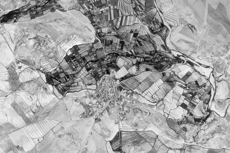 Ortofoto de 1956-1957 del núcleo de Huerto