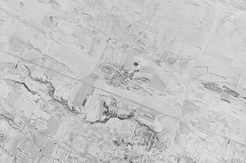 Ortofoto de 1956-1957 del núcleo de Ilche