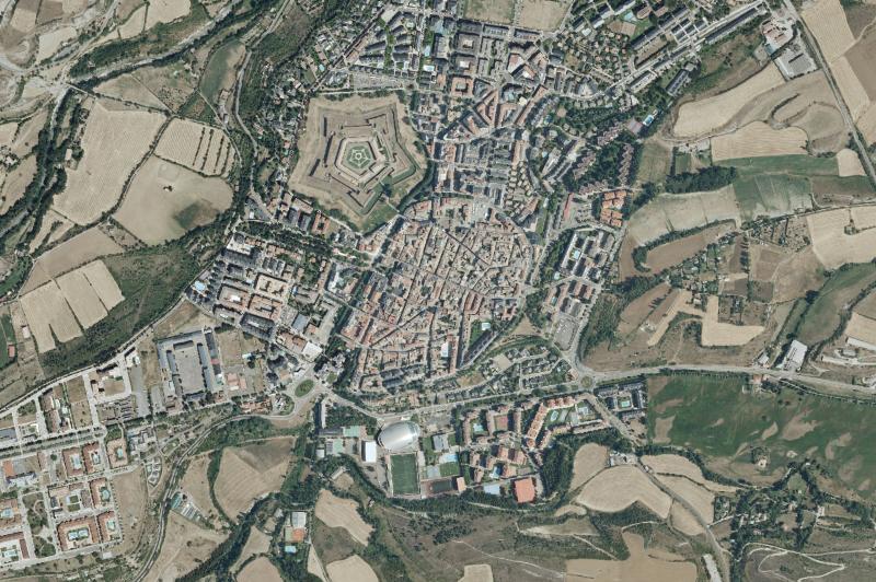 Ortofoto actual del núcleo de Jaca