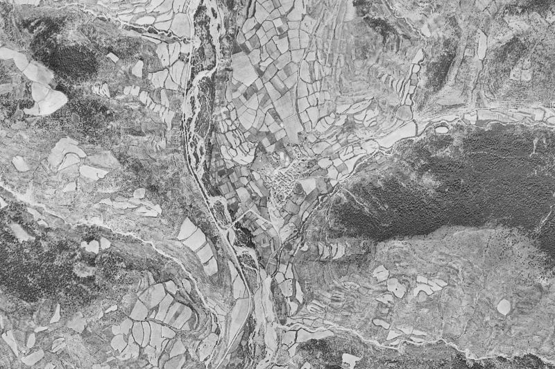 Ortofoto de 1956-1957 del núcleo de Jasa