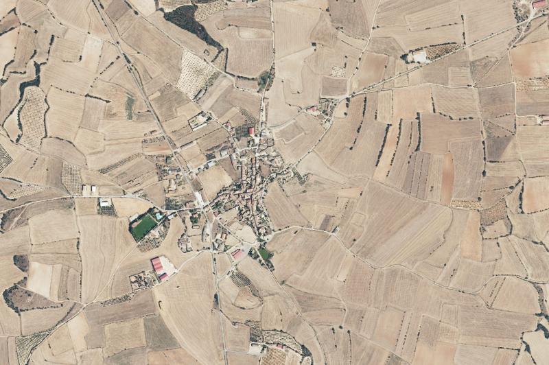 Ortofoto actual del núcleo de Laluenga