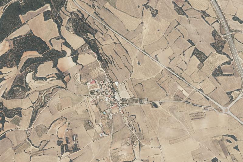 Ortofoto actual del núcleo de Lascellas-Ponzano