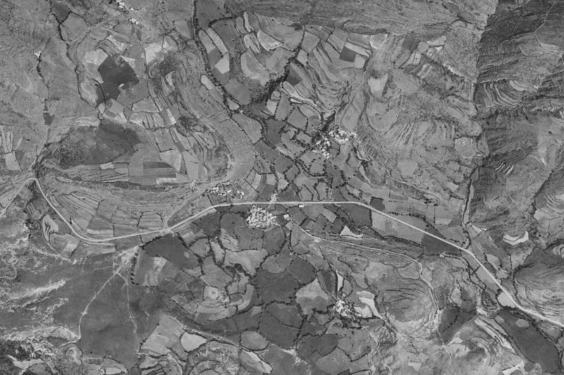 Ortofoto de 1956-1957 del núcleo de Laspaúles