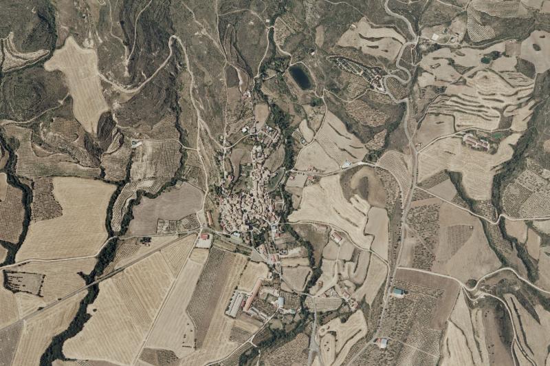 Ortofoto actual del núcleo de Loarre