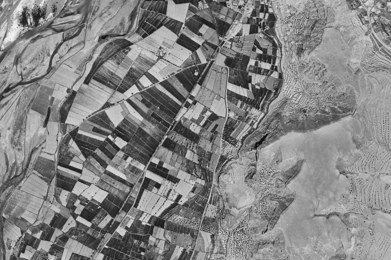 Ortofoto de 1956-1957 del núcleo de Monzón