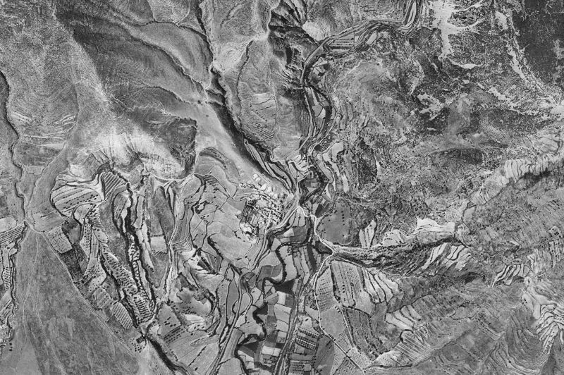 Ortofoto de 1956-1957 del núcleo de Nueno