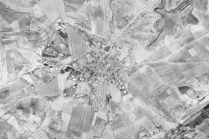 Ortofoto de 1956-1957 del núcleo de Peralta de Alcofea